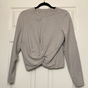 Lululemon Grey Crop Crewneck- size 2
